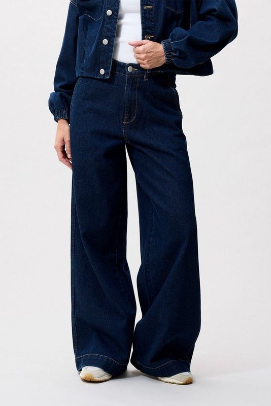 Catwalk Junkie - Wide Leg Jeans - Dark Blue - 5-Pocket Design