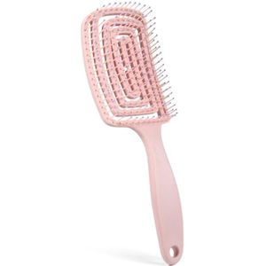 Professionele geventileerde ontklitterborstel - Natte en droge haarborstel met massagefunctie voor krullend en steil haar - Sneldrogende ontwarrende borstel voor het hele gezin