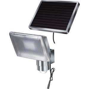 Brennenstuhl LED-spot SOL 80/LED-lamp voor buiten met bewegingsmelder en zonnepaneel (IP44, incl accu, 8 x 0,5 W) aluminium