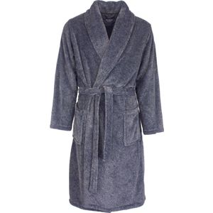 Paul Hopkins Heren Badjas - Kamerjas - Fleece - Grijs Melange - Maat S