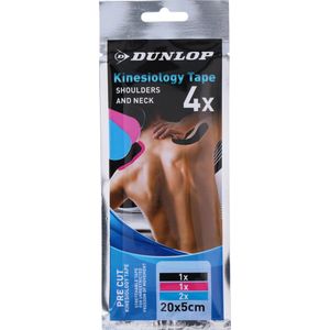 Dunlop kinesiotape schouder / nek - 4 stuks - kinesiologie tape / medical tape / sporttape