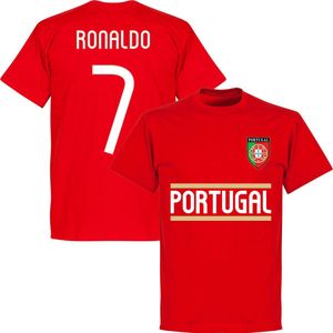 Portugal 2018 Ronaldo Team T-Shirt - Rood - Kinderen - 116