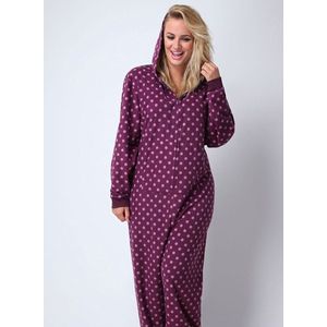 Onesie - Paars - Jumpsuit - Met Stippen - Non Hooded