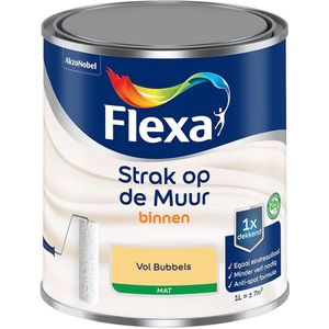 Flexa - Strak op de Muur Binnen Muurverf Mat - Vol Bubbels - Mengverf - 1 Liter