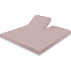Eleganzzz - Splittopper Hoeslaken - Light Pink - Jersey Stretch - 180x200 - 100% Katoen - Split Enkel