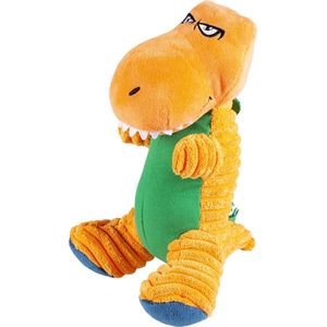 Duvoplus - Speelgoed Voor Dieren - Hond - Pluche Dino T-rex Corduroy 19x17x24cm Oranje - 1st