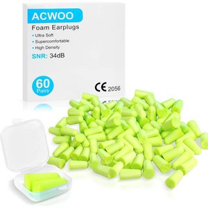 Zachte Oordopjes voor Slapen en Studeren - 60 Paar Herbruikbare Foam Oordoppen met Ruisonderdrukking