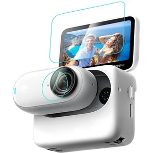 PULUZ 2 in 1 scherm en lens gehard glasfilm Voor Insta360 GO 3