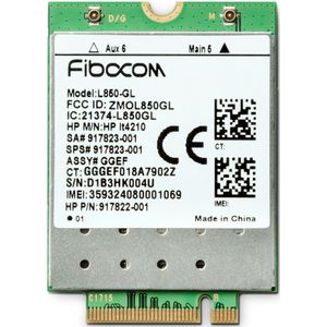 HP XMM 7360 - Draadloze mobiele modem - 4G LTE - M.2 Card - 150 Mbps - voor EliteBook 735 G6, 745 G6, 840 G6, 850 G6; ProBook 640 G5, 650 G5; ZBook 15 G6, 17 G6