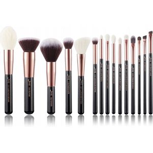 Jessup - T160 - Make-upkwastenset - Parelkleur Wit en Roségoud - 15-delige Set