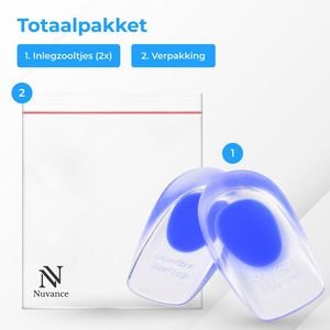 Inlegzolen - voor Dames en Heren - Inlegzooltjes - Steunzolen - 2 Stuks voor Maat 39-45 - Blauw