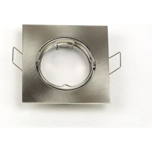 Groenovatie LED Inbouwspot - Vierkant - Kantelbaar - Aluminium - GU10 Fitting - 84x84 Mm - Satijn