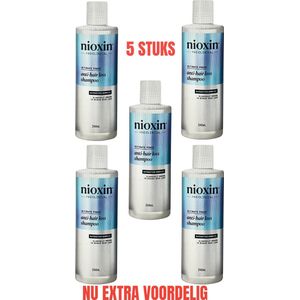 5 Stuks Nioxin Anti-Hairloss Shampoo - 240ml- Normale shampoo - Voor Alle haartypes -Totaal 1200 ml NU EXTRA VOORDELIG