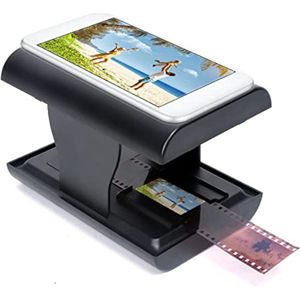 Mobiele filmscanner, draagbare, leuke filmdiascanner, ondersteunt 35/135 mm kleurenpositieve film, met LED-achtergrondverlichting, opvouwbare smartphonefilmscanner voor Android 5.0 voor OS 8.0 en hoger