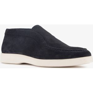 Van Beers suède heren instappers donkerblauw - Maat 41 - Echt leer