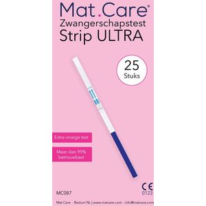 Mat Care Zwangerschapstest Strip Ultra XL pack 25 stuks