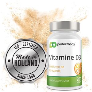 Vitamine D3 - 25mcg - 200 gelcapsules van Supreme Nutrition