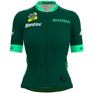 Santini Tour De France Femme Avec Zwift Best Sprinter Leader Korte Mouw Wielertrui Groen M Vrouw