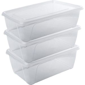 Vershoudbakje - 12x - hoog/diep - transparant - 1 liter - 18 x 12 x 7 cm - vershouddoos - Vienna - bakje - Mealprep