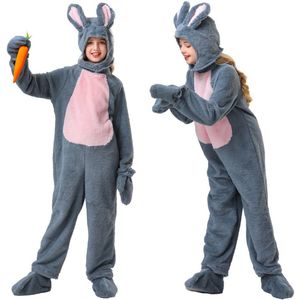 Dieren Onesie-Konijnenkostuum-Konijnen Dieren Pluche Set , Geschikt voor Kinderen Kerstmis Rollenspel
