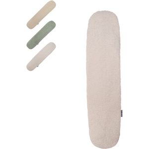 Ølav North – Warmtekussen met Teddy Hug hoes - Incl. Geschenkverpakking - Pittenzak magnetron & vriezer - Lang Pittenkussen 65 x 15 cm - Alpine White - Cadeau voor haar, vrouw, vriendin