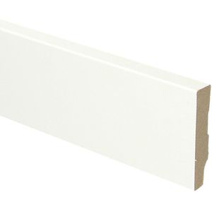 Whiteline - MDF Plint - 60x12mm - Wit gefolied - Bundel 5 stuks - Lengte 2.4m - Voordelig MDF plinten kopen - Eenvoudige installatie met montagekit of spijkers - Woodstep
