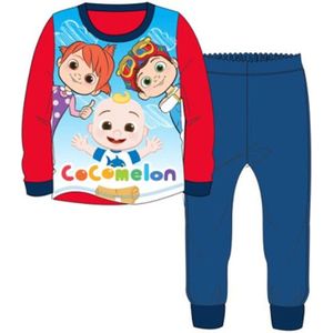 Cocomelon - Pyjama - Rood met blauw - Coco Melon - Kinderpyjama - Maat 80/86