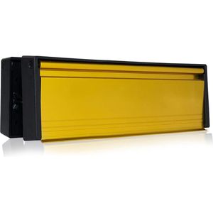 12"" Letterplate satijn messing premium tochtbestendige postbrievenbus - telescopische brievenbus voor uPVC-deuren - deurdikte 20-40 mm