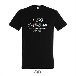 Vrijgezellenfeest T-shirt I Do Crew - Grappig T-shirt met 100% Katoenen Ronde Hals - Zwart - Maat XXL - bride to be - team bride