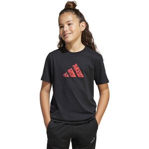 Adidas - Future Icons - T-shirt - Zwart - Korte Mouwen - Jongens/Meisjes