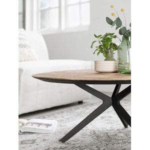 DTP Home Coffee table Metropole round,38xØ90 cm, recycled teakwood