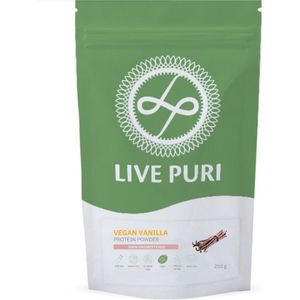 Live Puri Vegan Vanille Ongezoet Eiwitpoeder - Suikervrij en ongezoete eiwitshake - Plantaardig - Heerlijk - Lost perfect op - Lactosevrij