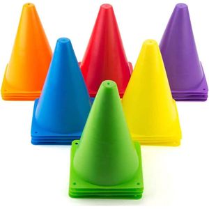 30 stuks markeerkegels, duurzame markeerkegels, voetbaltrainingshulpmiddelen, multifunctionele kegels voor kinderen, voetbal, sport, paardensport en hondentraining