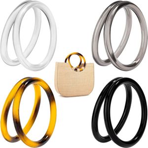 Ronde Handtas Handvatten Plastic Handvat Vervangende Handtas Portemonnee 8 Stuks