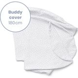 Doomoo Buddy Cover - Hoes voor Voedingskussen Buddy - Biologisch Katoen - 180 cm - Silver Dots