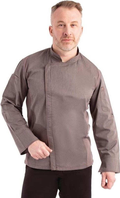 Chef Works - Urban Hartford - Koksbuis - Grijs - Polyester/Katoen, Lange Mouw, Cool Vent Zijpanden