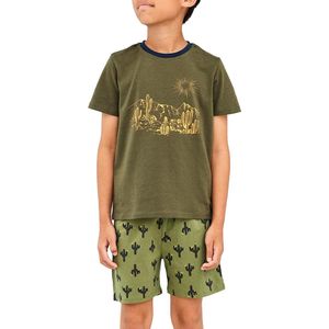 Name it jongens Shortama - Olive Night - Cactus - 116 - Groen