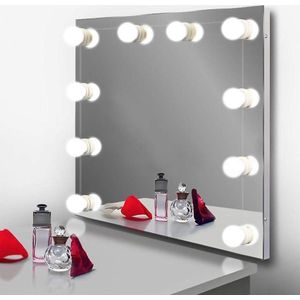 distillatie overhandigen te veel Grote hollywood led make-up spiegel zwart visagie spiegel theater spiegel  3x licht standen met dimfunctie - Drogisterij producten van de beste merken  online op beslist.nl