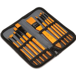 Artist Brush Set, Gouache Brush, Acrylverf, Penselenset, Acryl Penselen, 10 Penselen, Premium Nylon voor Acryl, Olie, Waterverf, Gouache, Perfecte Penselenset voor Kinderen, Kunstenaars