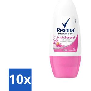 Rexona - Bright Bouquet - Deo Roll-on - 50 ml - Bulkverpakking - 10 stuks