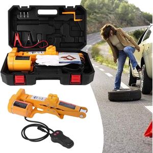 Elektrische krik - hydraulische 12V DC 2T platte schaarkrik - bandenwissel schaarlift - SUV's & bestelwagens - nooduitrusting 12-35 cm Schaarkrik