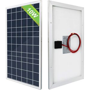 Draagbaar polykristallijn zonnepaneel 10 W, 12 V voor batterijoplading