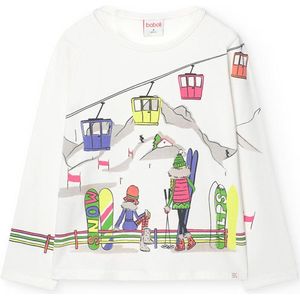 Boboli Stretch Knit T-shirt Met Lange Mouwen Veelkleurig 7 Years Meisjes
