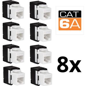 TheLinq Keystone Adapters Set - CAT6A - RJ45 - 10 Gb/s - 8 Stuks