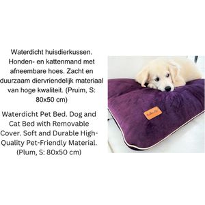 Waterdicht huisdierkussen - Honden- en kattenmand met afneembare hoes - Zacht - duurzaam - diervriendelijk materiaal - hoge kwaliteit