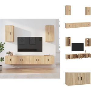 vidaXL TV-meubelset Sonoma Eiken - 80 x 34.5 x 40 cm - Trendy design - Kast