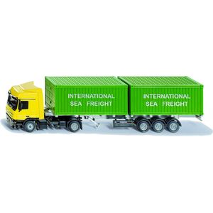 Siku Mercedes-benz Vrachtwagen Met Twee Containers Geel/Groen (3921)