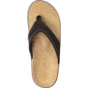 Spenco - Slippers Yumi Leer heren - Schoenmaat: Heren: 45 (29 cm)