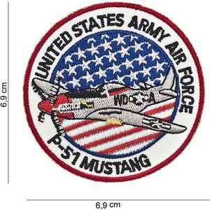 Embleem stof P-51 Mustang US