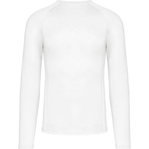 SportOndershirt Unisex M Proact Lange mouw White 88% Polyester, 12% Elasthan